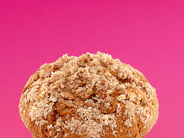 A coffee cake muffin